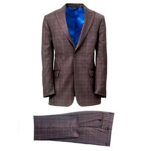 Paul Fredrick Wool Plaid Suit jacket, and pants retait $399